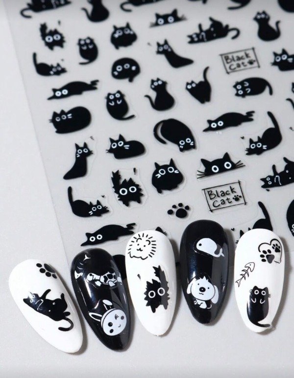 Producto - Stickers michi negro