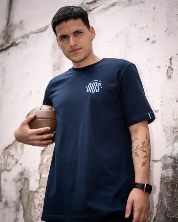 Producto - REMERA THE HAND OF GOD X SAN SPIGA AZUL - 1