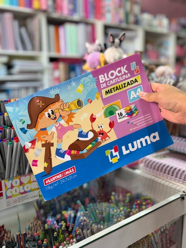 Producto - Block A4 metalizada Luma