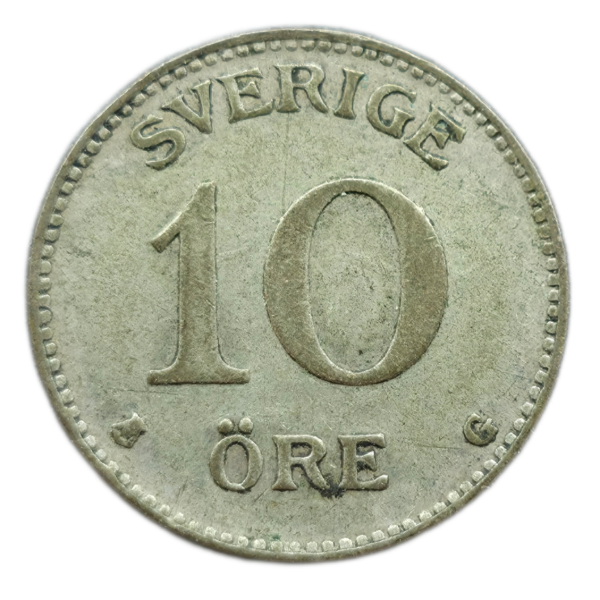 Producto - Suecia 10 Öre 1936 Rey Gustaf V (Plata) Km#780 VF