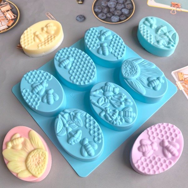 Producto - Molde jabon oval panal de abeja