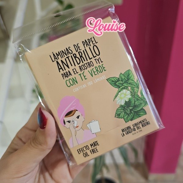 Producto - Laminas de papel anti brillo - con te verde