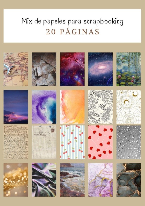 Producto - Pack de Papeles para Scrapbooking, Edición mix
