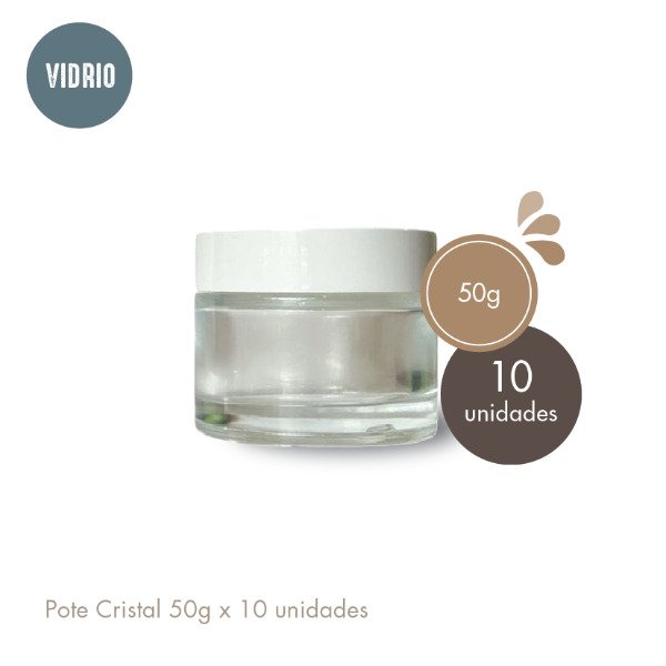 Producto - Pote vidrio Renzo tapa blanca 50g