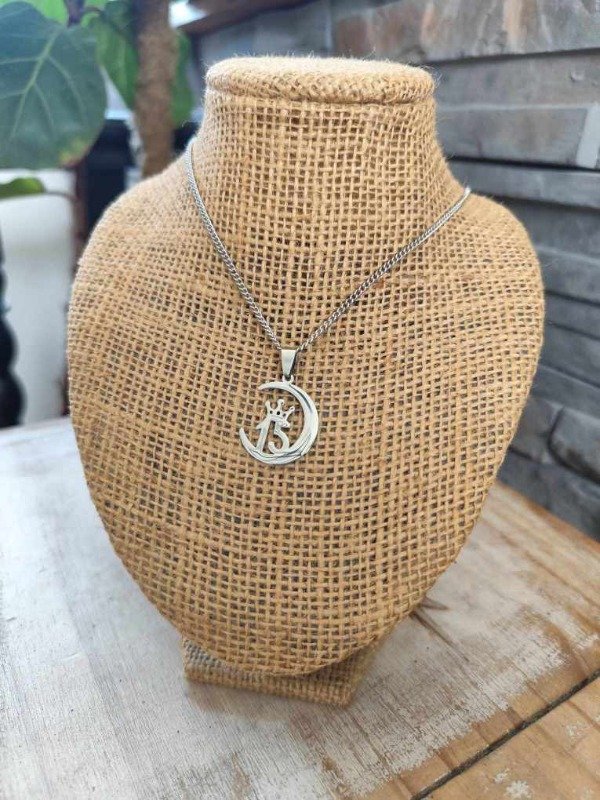 Producto - Collar luna 15 años. Acero quirúrgico