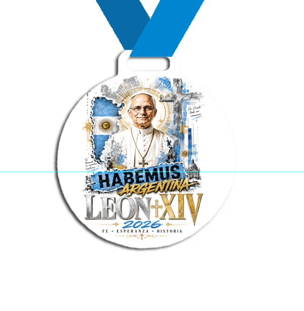 Producto - Medalla Plastica Personalizada visita Papa León XIV #11 - 3