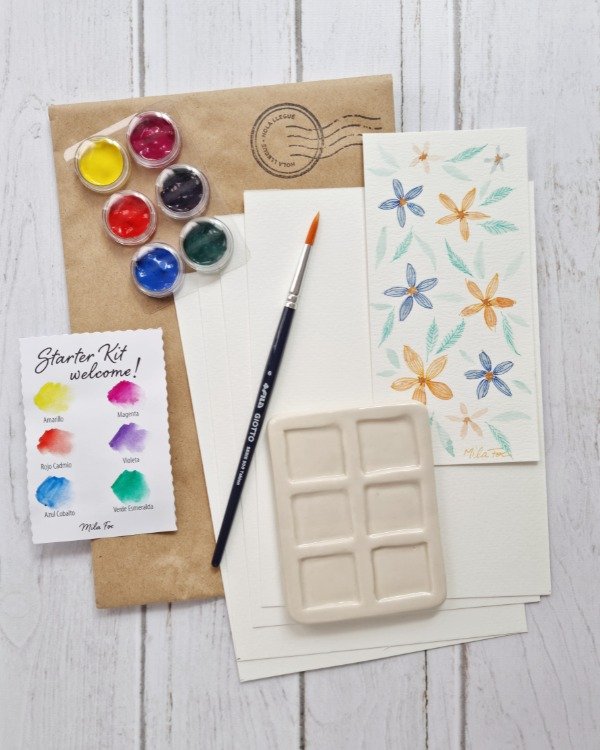 Producto - Kit de Inicio a la acuarela + Paleta Ceramica