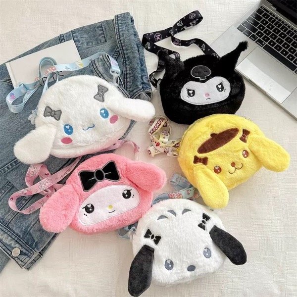 Producto - Cartera Kuromi Sanrio de peluche (924294)