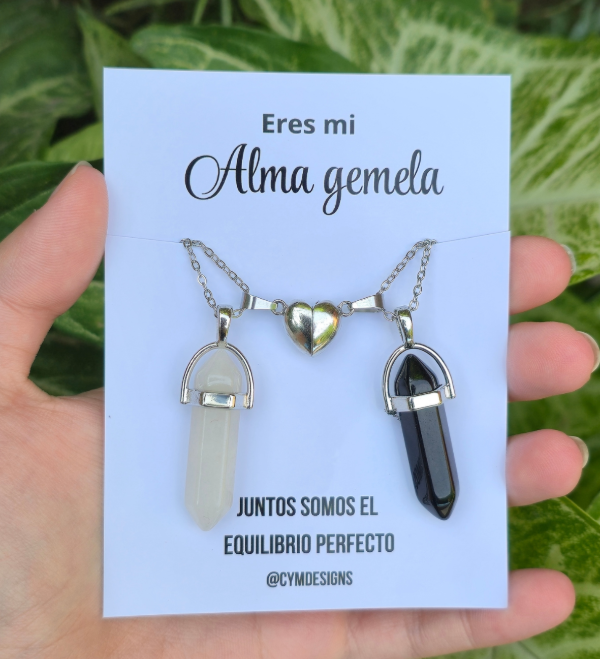 Producto - Collares de cuarzo para compartir con iman A.Q.