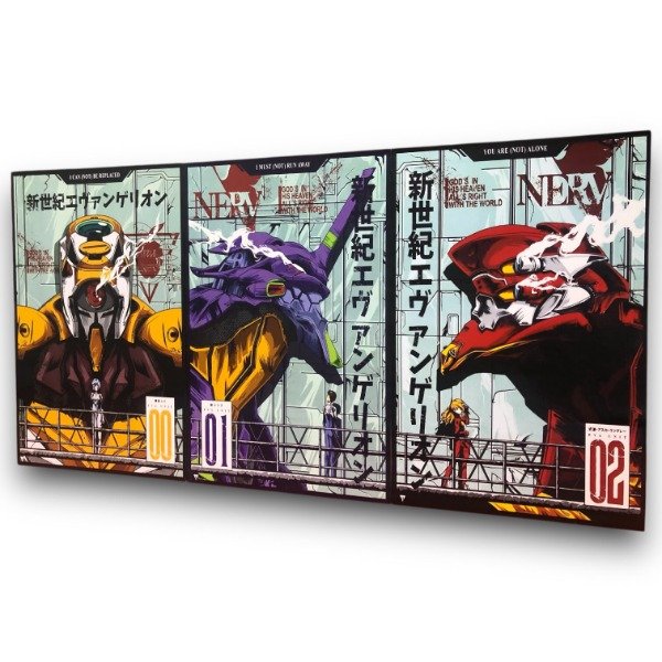 Producto - Cuadro Tríptico Neon Genesis Evangelion Evas - 2
