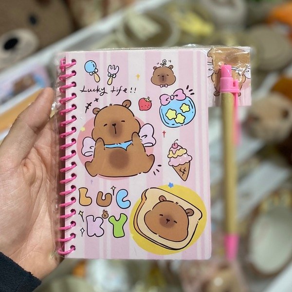 Producto - Cuaderno Anotador Con Boligrafo Capybara 15 X 10 BB20324