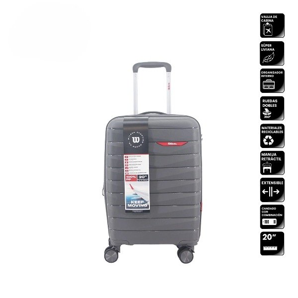 Producto - Valija Carry on de cabina 20 Wilson gris