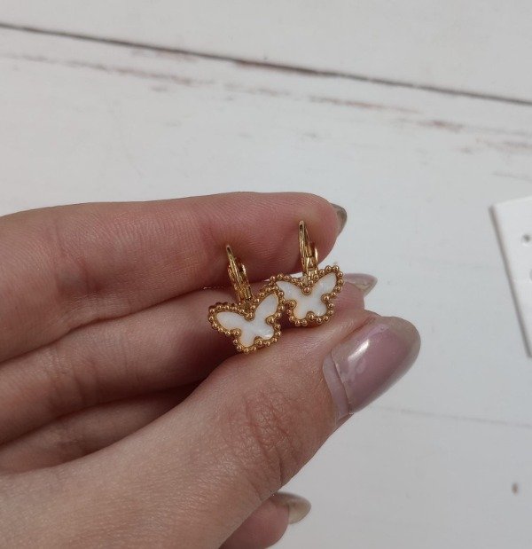 Producto - Aros Brisura Dorados - Mariposa - 1