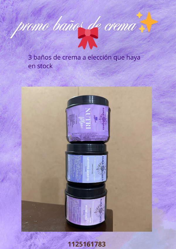 Producto - 3 baños de crema 500gr