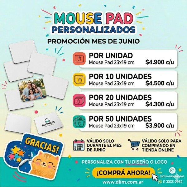 Producto - PROMO MOUSE PAD PERSONALIZADO