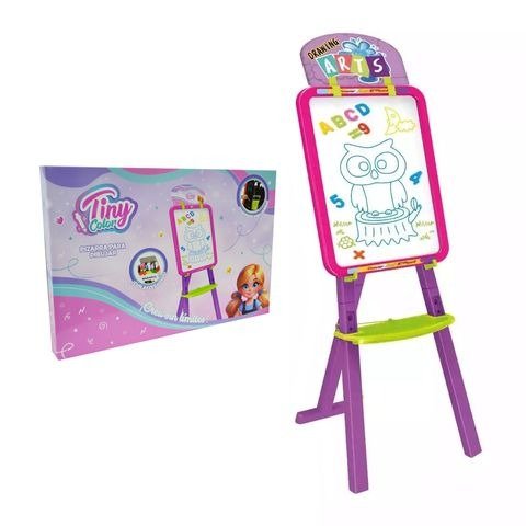 Producto - PIZARRA DE DIBUJO DOBLE CON PIE Y ACCESORIOS EN CAJA 59X40X6CM