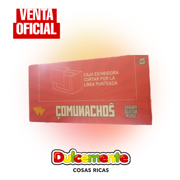 Producto - Caja de COMUNACHOS - Nachos sabor queso ruso