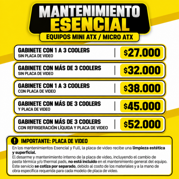 Producto - MANTENIMIENTO DE PC - 2