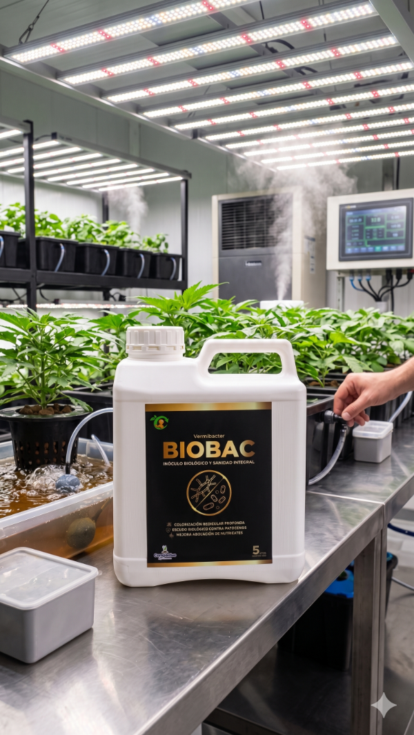 Producto - BIOBAC X 5000 cc. - Fungicida y Bactericida Biológico - Hidroponía , sustrato.