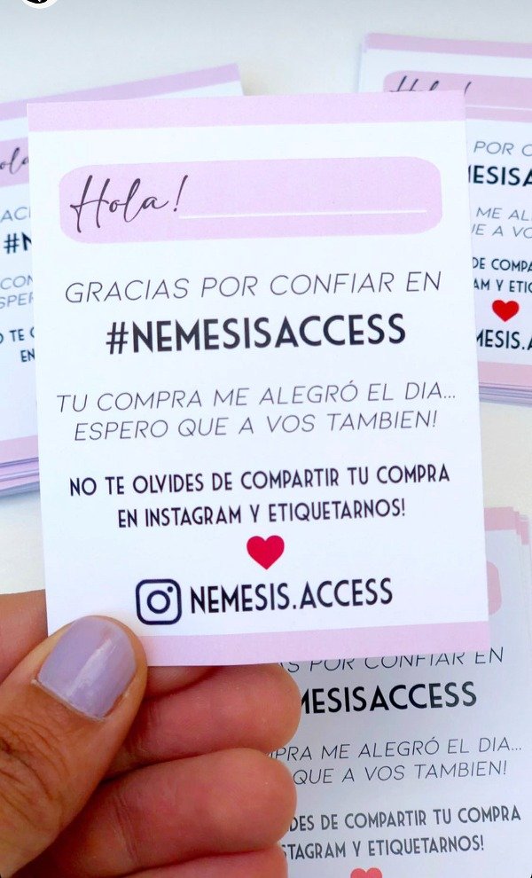 Producto - TARJETAS  GRACIAS POR TU COMPRA PERSONALIZAS X 42 UNIDADES