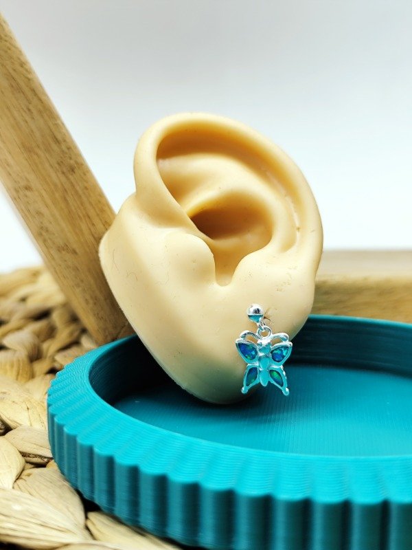 Producto - Aros Colgantes Mariposa Azul