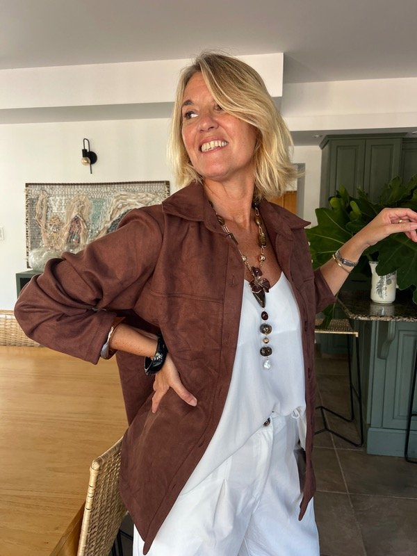 Producto - Camisaco gamuza con botones