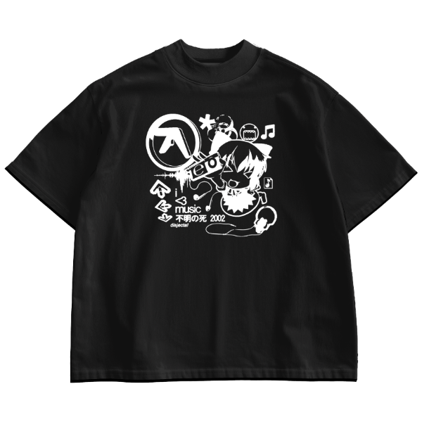 Producto - REMERA CIRNO I LOVE MUSIC OVERSIZE NEGRA