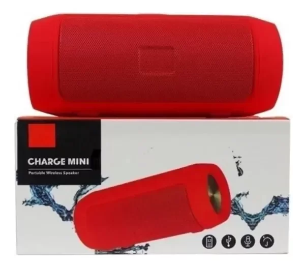 Producto - Parlante Portátil Bluetooth Potente Inalámbrico Recargable ROJO
