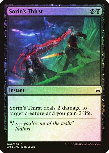 Producto - Sorin's Thirst Foil  War of the Spark