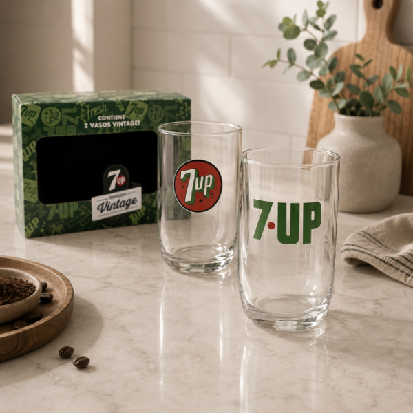 Producto - Pack x2 vasos de seven up vidrio