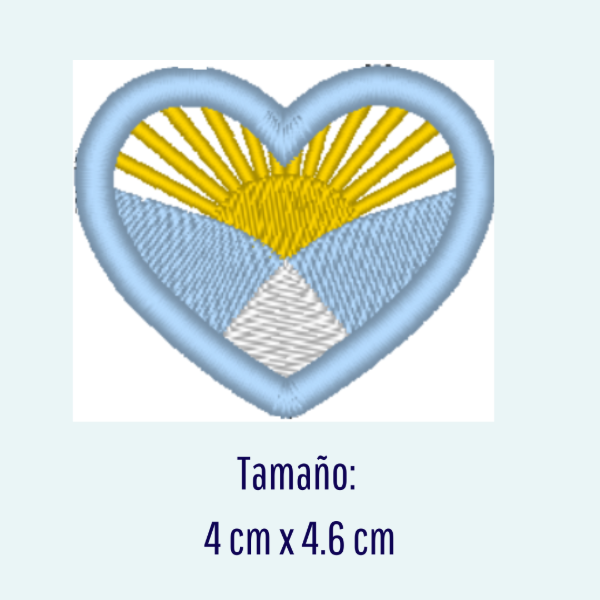 Producto - Matriz de Bordado - Escarapelas 2026 - " Corazón Amanecer" - 1