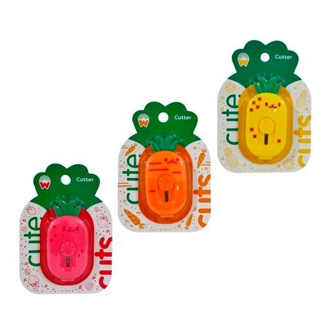 Producto - TRINCHETA 9MM CUTE CUTS FRUIT 7CM BLISTER X UNIDAD MODELOS SURTIDOS WERO