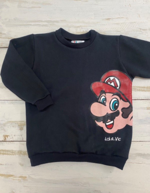 Producto - Buzo frisado Mario (negro)