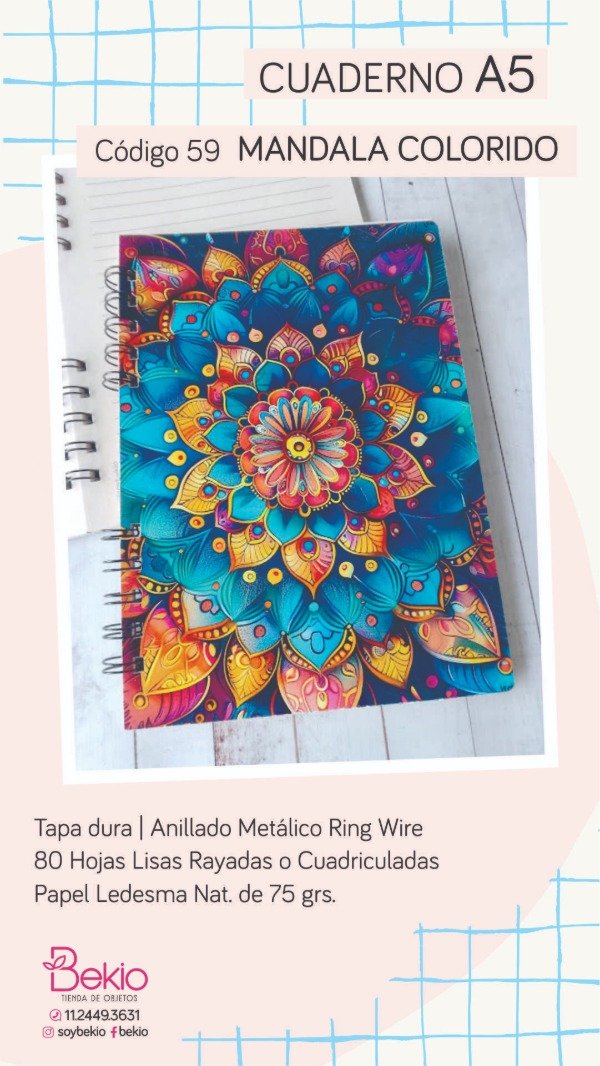 Producto - Cuaderno A5 - 59 Mandala Colorido