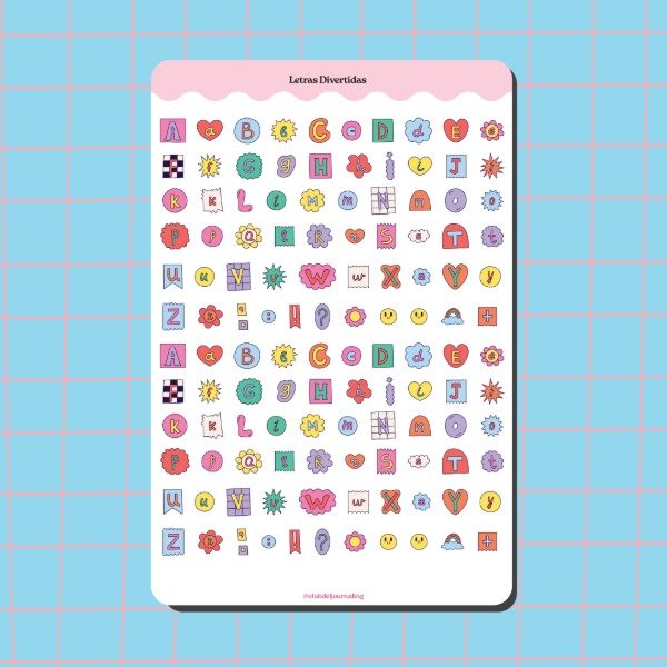 Producto - Stickers Letras Divertidas - Abecedario Creativo