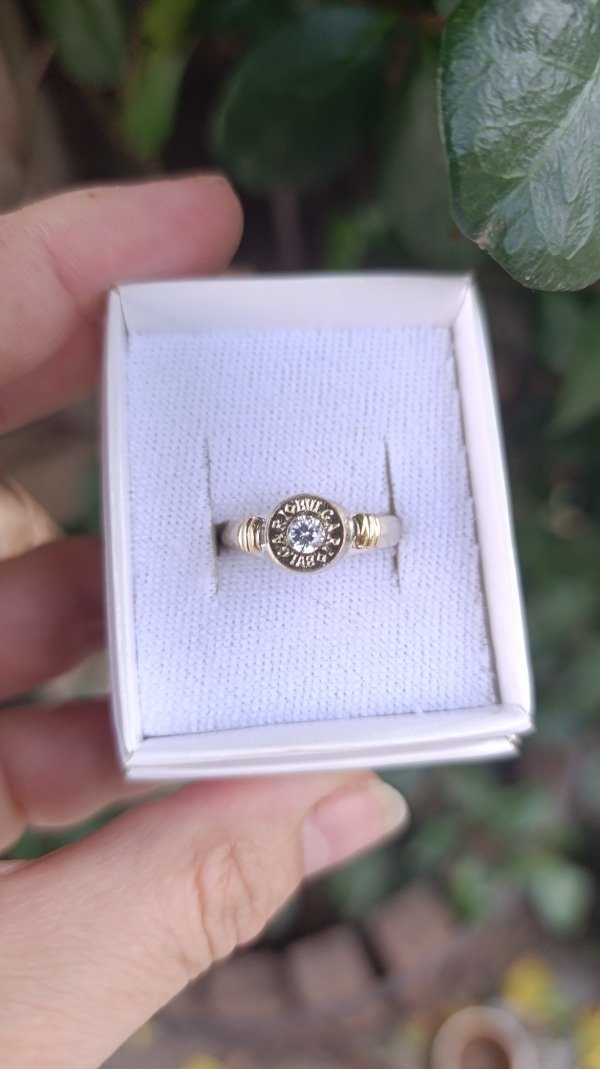 Producto - Anillo búlgari piedra blanca