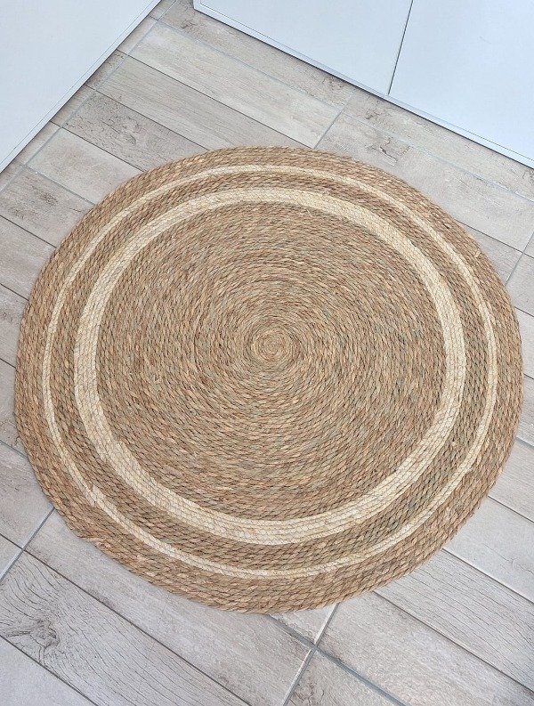 Producto - Alfombra Circular "Contrast" en Fibras Naturales