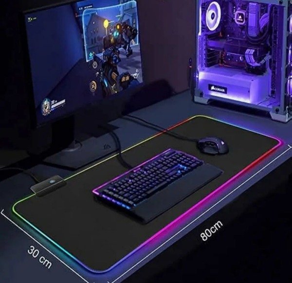 Producto - Mouse Pad Gamer Base De Goma Antideslizante Rgb