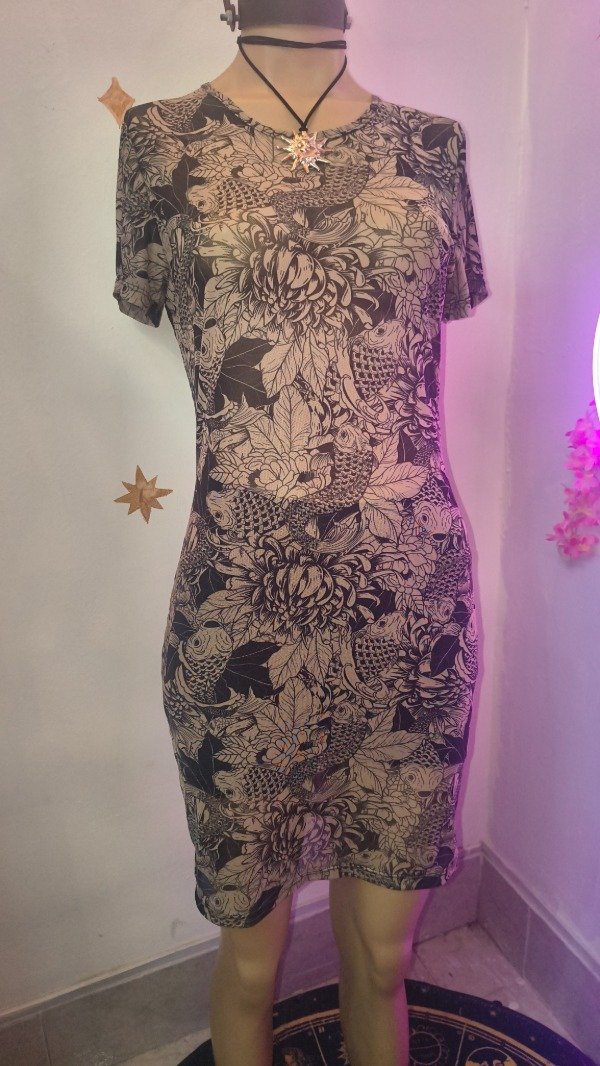 Producto - Vestido Estampado Floral con Transparencias - 0
