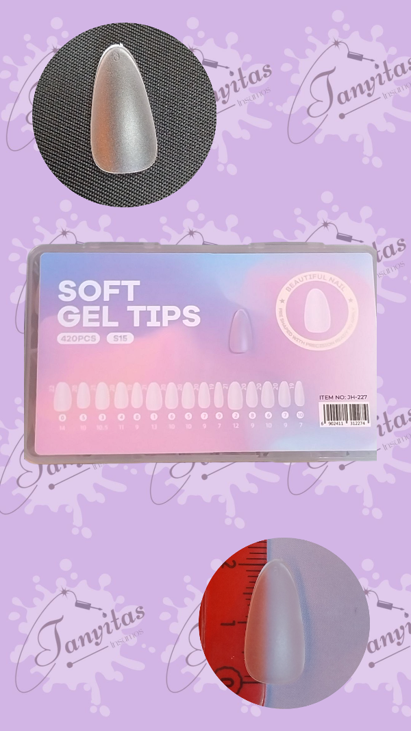 Producto - Tips Soft Gel Almendra corta generico 420pcs