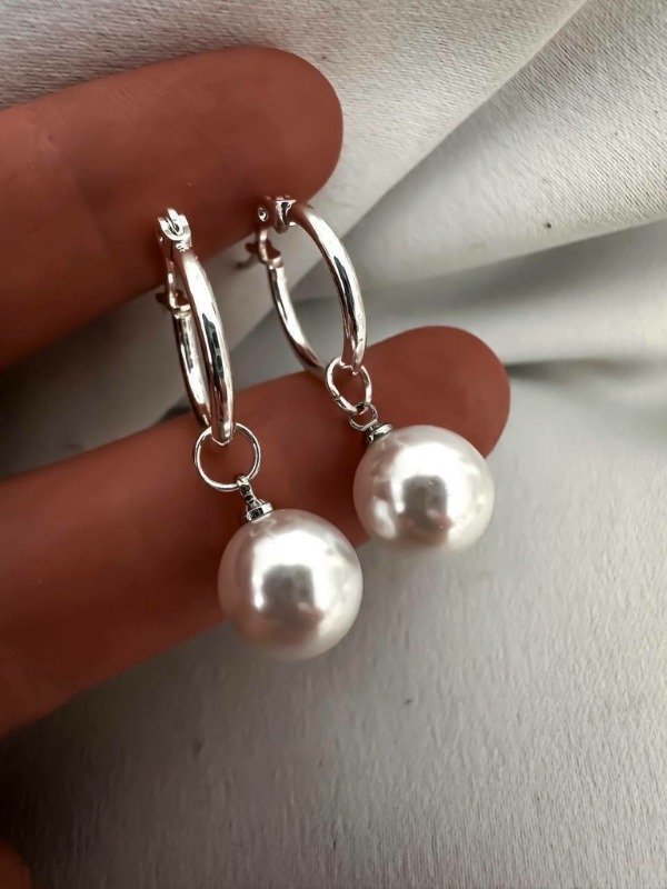 Producto - Aros perlita colgante