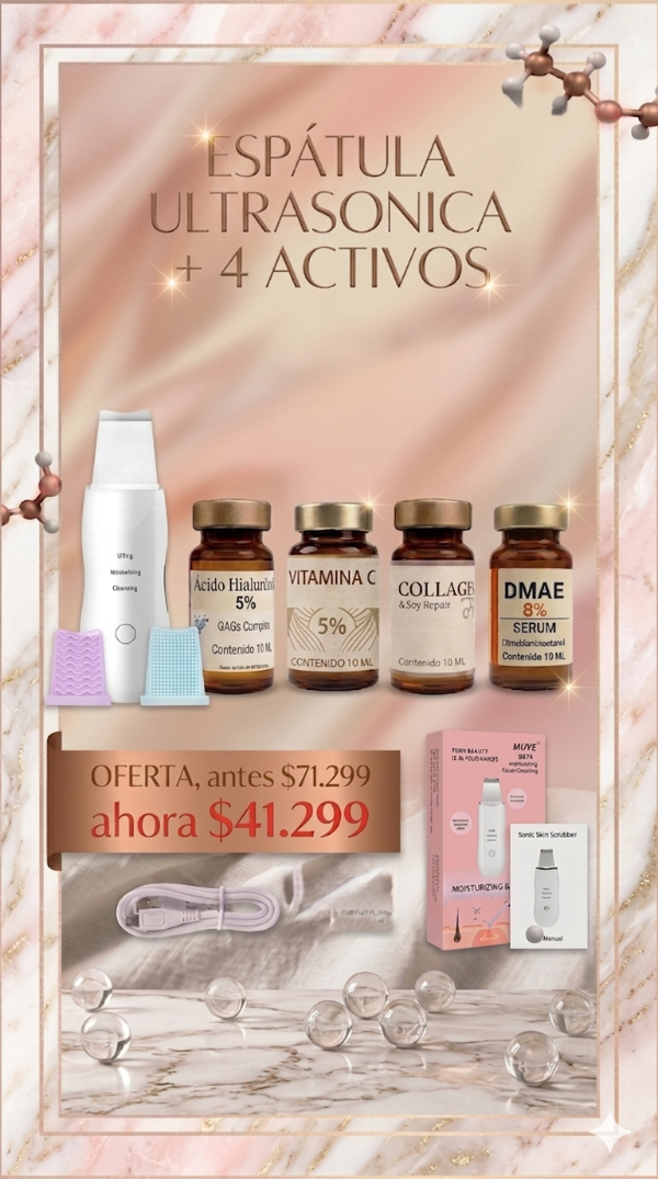 Producto - ESPÁTULA ULTRASÓNICA + 4 ACTIVOS
