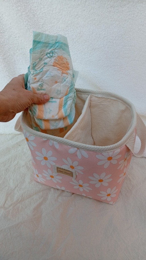 Producto - CONTENEDOR PAÑALERO Margaritas Rosa - 2