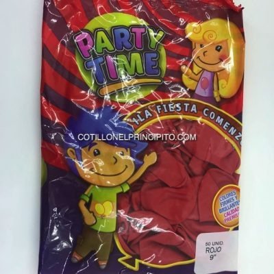 Producto - Globo Liso 9" Rojo x50 Unidades Party Time