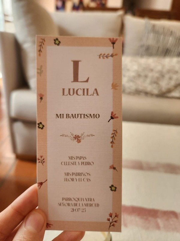 Producto - Estampita Bautismo "Lula" - 2
