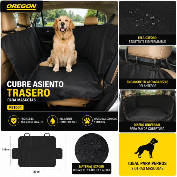 Producto - Cubre Asiento Trasero Para Mascotas Oregon - 1