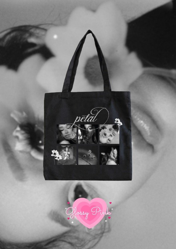 Producto - Tote Bag Ariana Petals - VINILO TEXTIL GLITTER