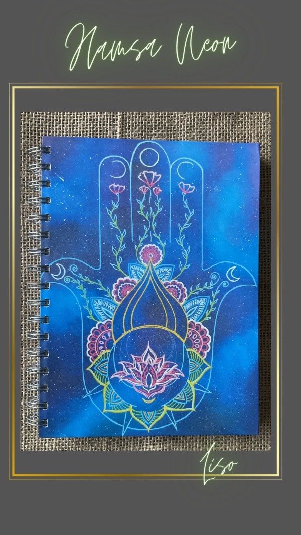 Producto - Cuaderno Hamsa Neon Liso