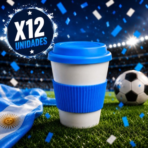 Producto - VASO TÉRMICO SILICONA CELESTE X12 U
