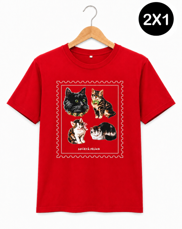 Producto - REMERA SOCIETÁ FELINA - ROJO